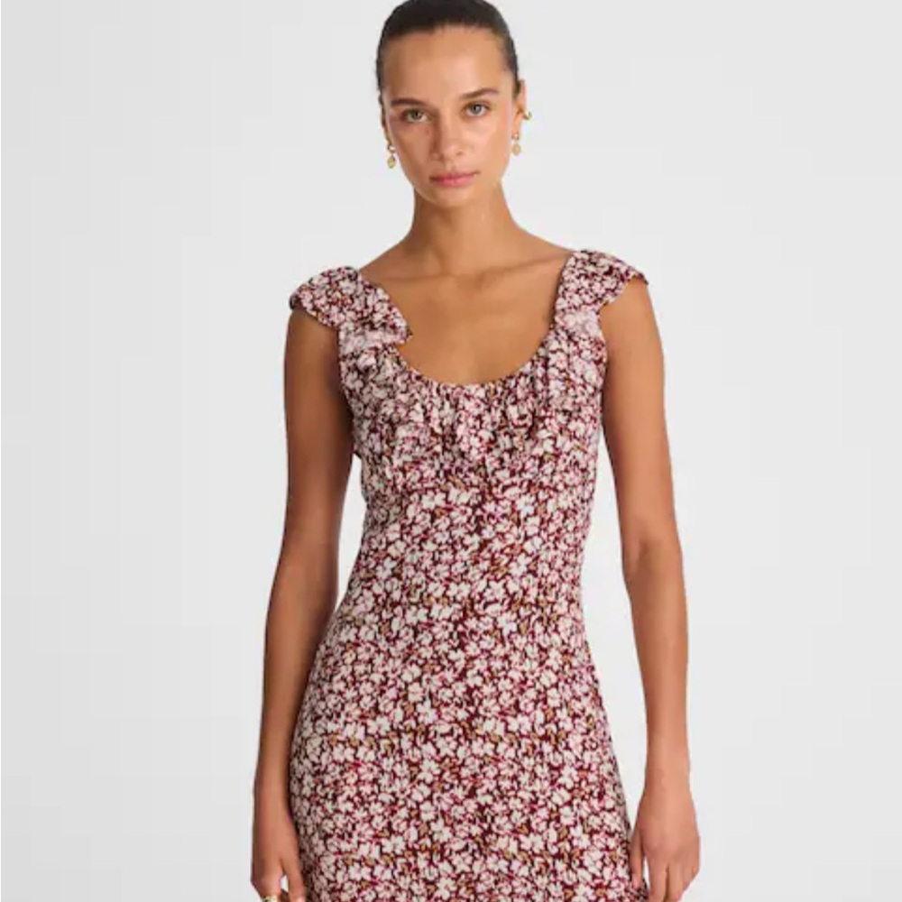 Madewell Ruffled Scoopneck Maxi Dress in Floral NWT - Size 6 - Picture 7 of 8